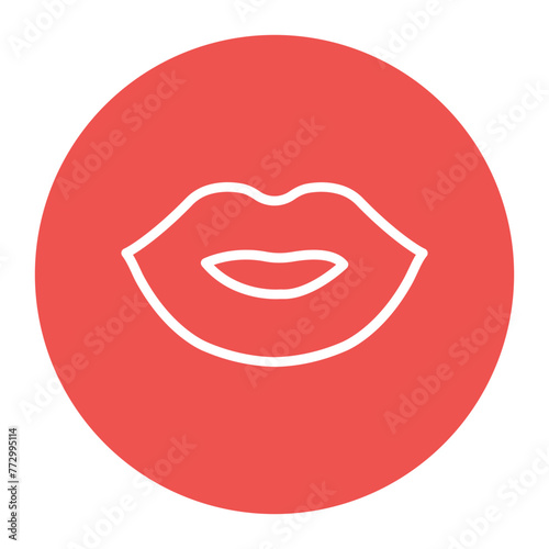 Lips icon vector image. Can be used for Dermatology.