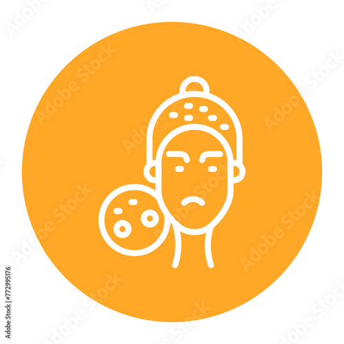 Seborrheic Dermatitis icon vector image. Can be used for Dermatology.