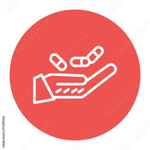 Medication Taking Assistance icon vector image. Can be used for Home Services.