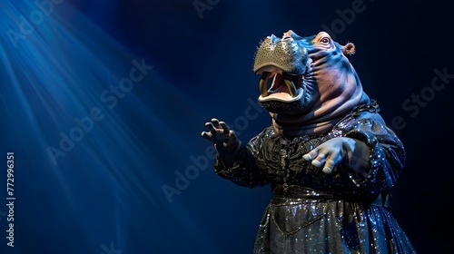 Theatrical Performance by Alien Costume Character, Entertainment Theme