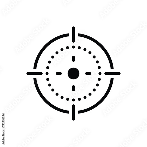 Tableau sur toile Black solid icon for target