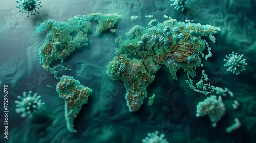 abstract world map made fro...