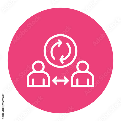 Group Dynamics icon vector image. Can be used for Teamwork.