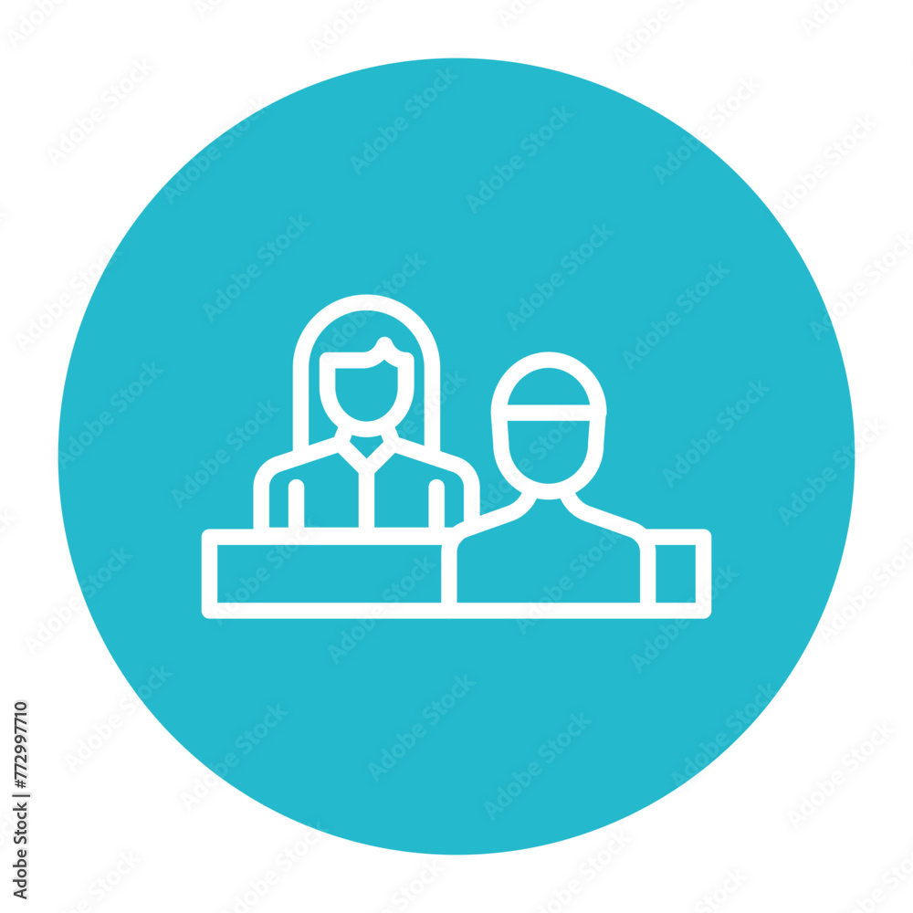 Client Meeting icon vector image. Can be used for Project Assesment.