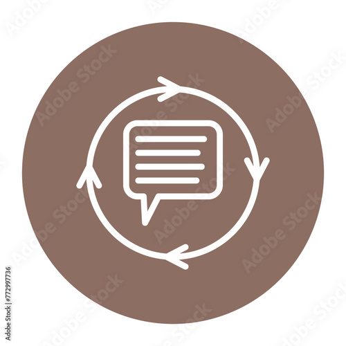 Feedback Loop icon vector image. Can be used for Project Assesment.