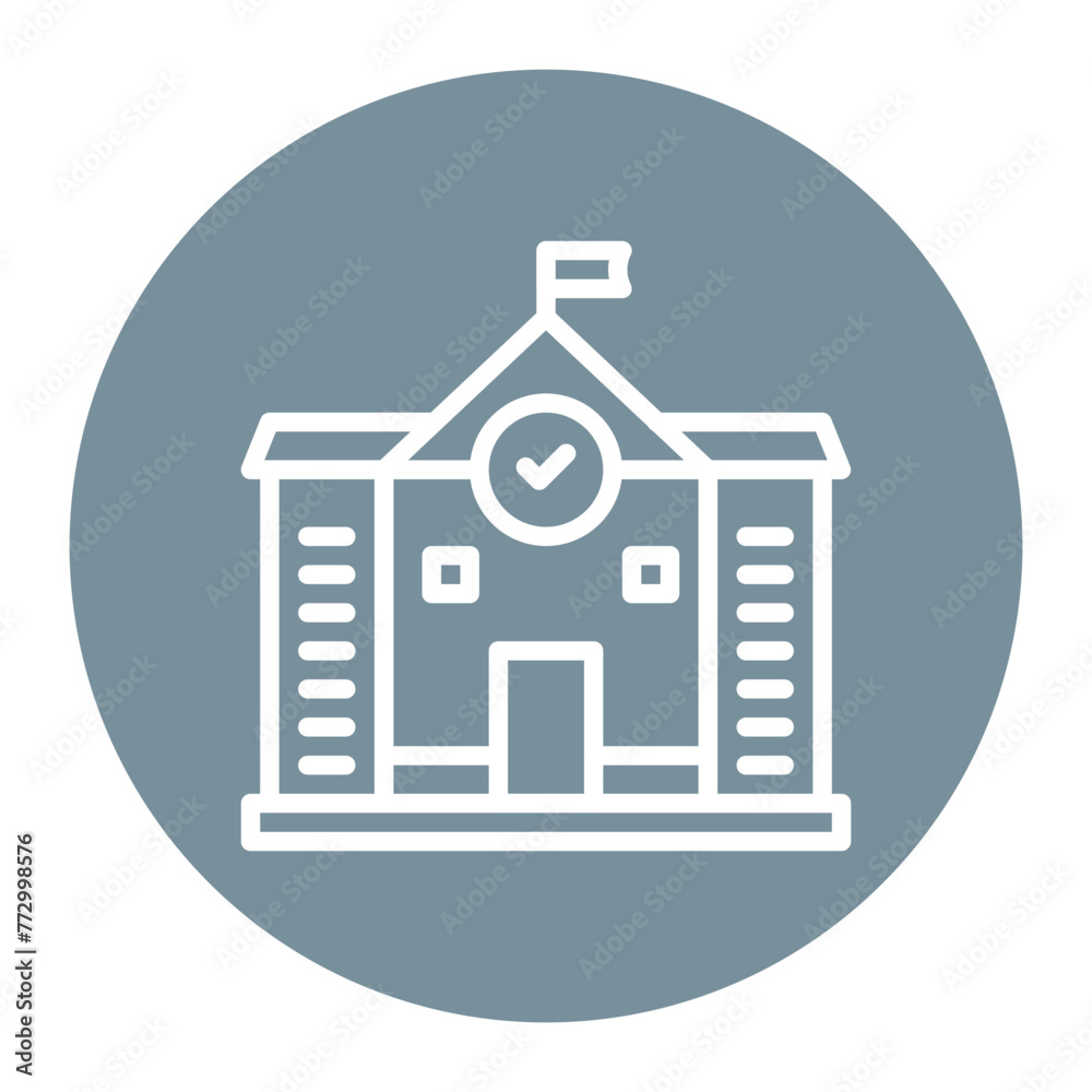 Public School icon vector image. Can be used for Public Utilities. Public School icon vector image. Can be used for Public Utilities.