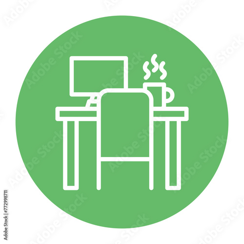 Cozy Workspace icon vector image. Can be used for Remote Working.