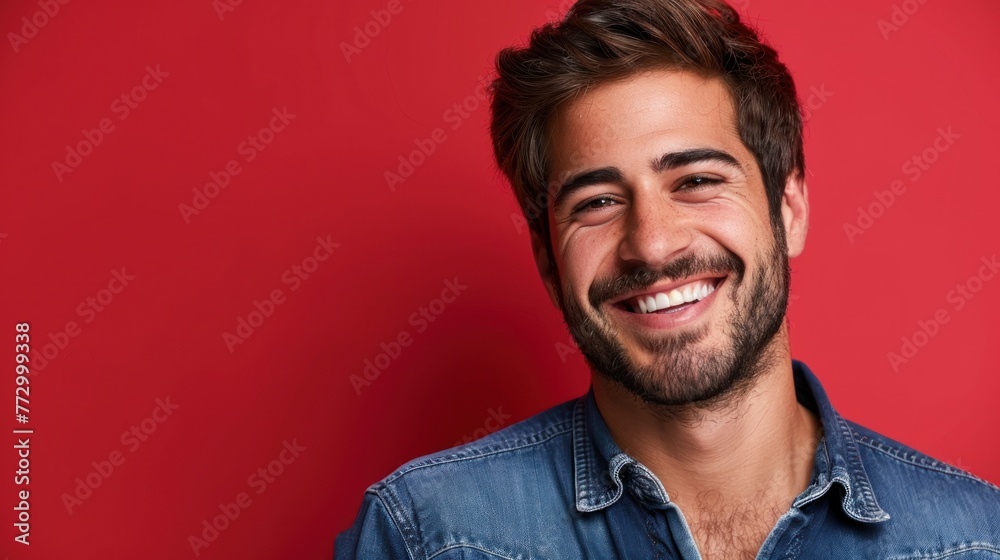 Radiant Smile and Positivity - A Man's Portrait in Natural Light - Generative AI Radiant Smile and Positivity - A Man's Portrait in Natural Light - Generative AI