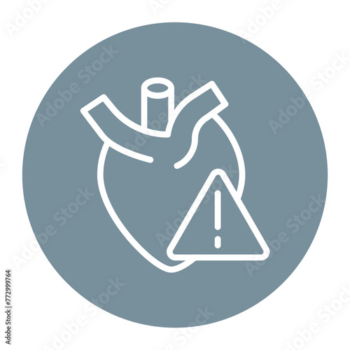 Cardiovascular Risk icon vector image. Can be used for Cardiology.
