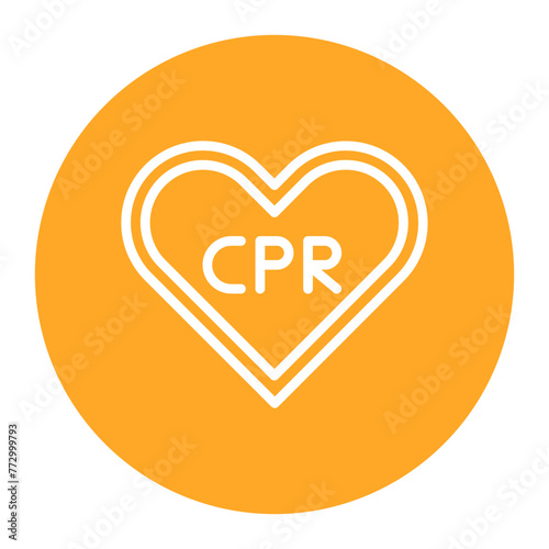 CPR icon vector image. Can be used for Cardiology.