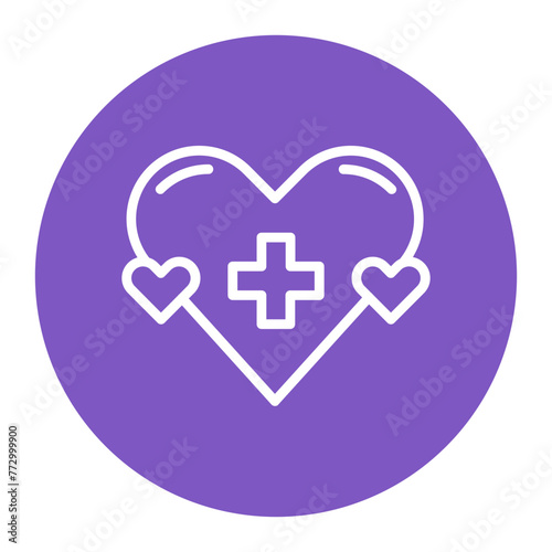 Heart icon vector image. Can be used for Cardiology.