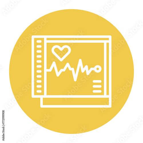 Holter Monitor icon vector image. Can be used for Cardiology.