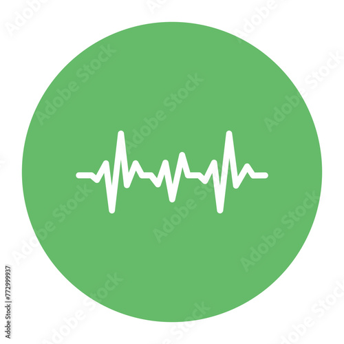 Pulse icon vector image. Can be used for Cardiology.