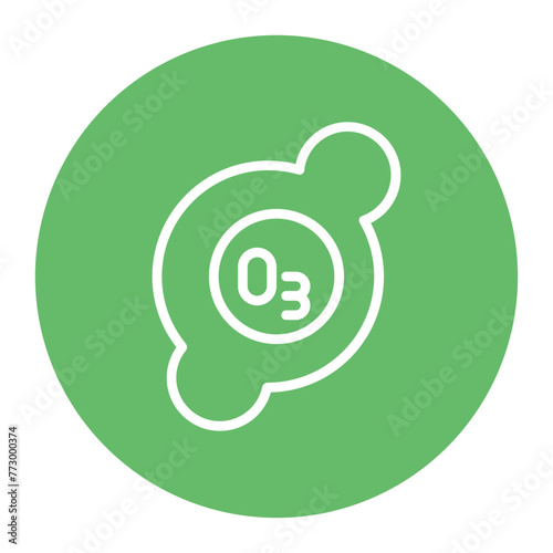 Ozonation icon vector image. Can be used for Water Treatment.