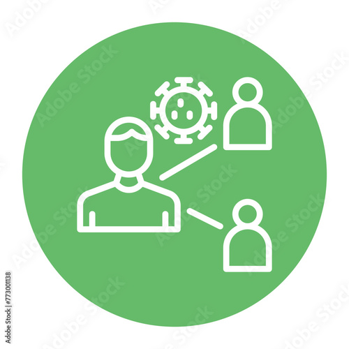Contagion icon vector image. Can be used for Tuberculosis.