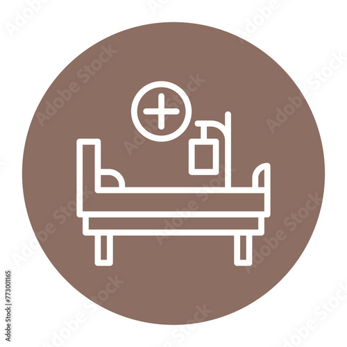 Hospital Bed icon vector image. Can be used for Tuberculosis.