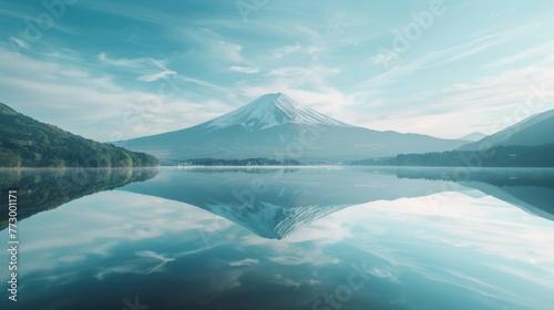 Reflective Tranquility of Mount Fuji, Symmetry in Nature