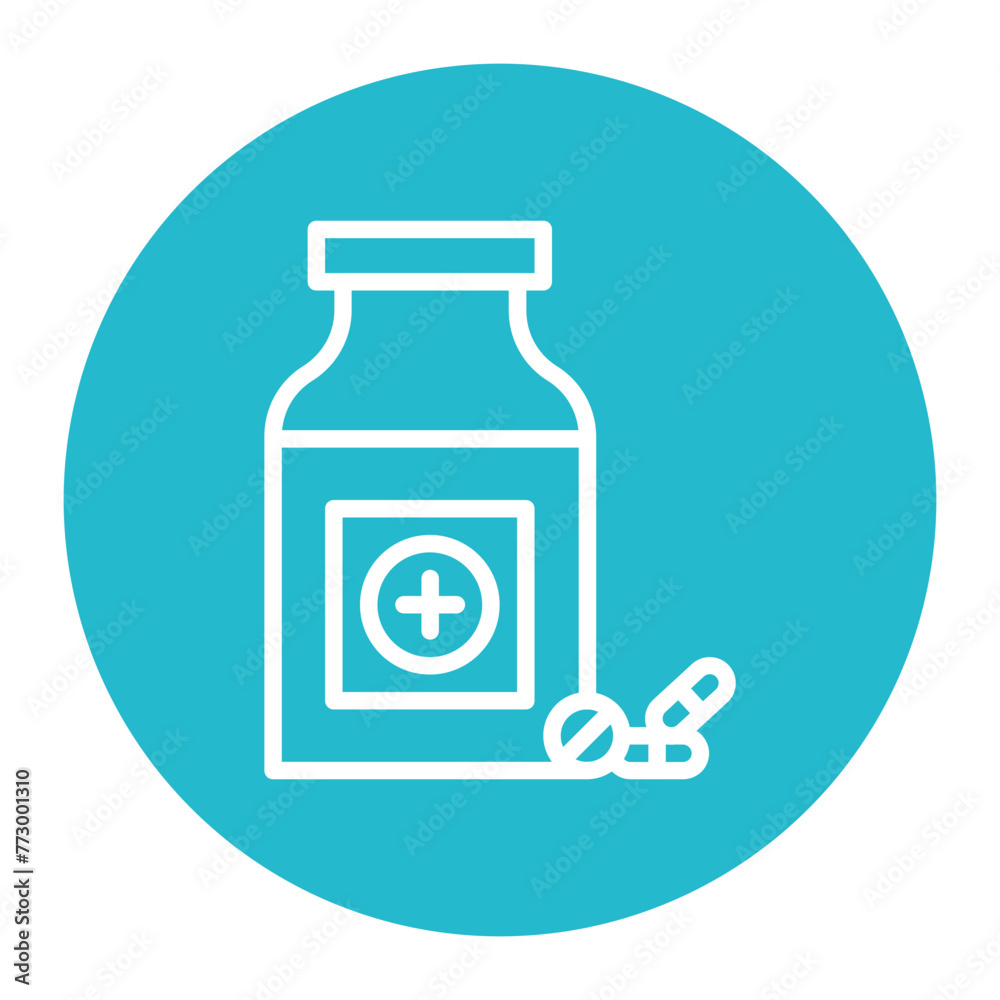 Pill Bottle icon vector image. Can be used for Tuberculosis. Pill Bottle icon vector image. Can be used for Tuberculosis.