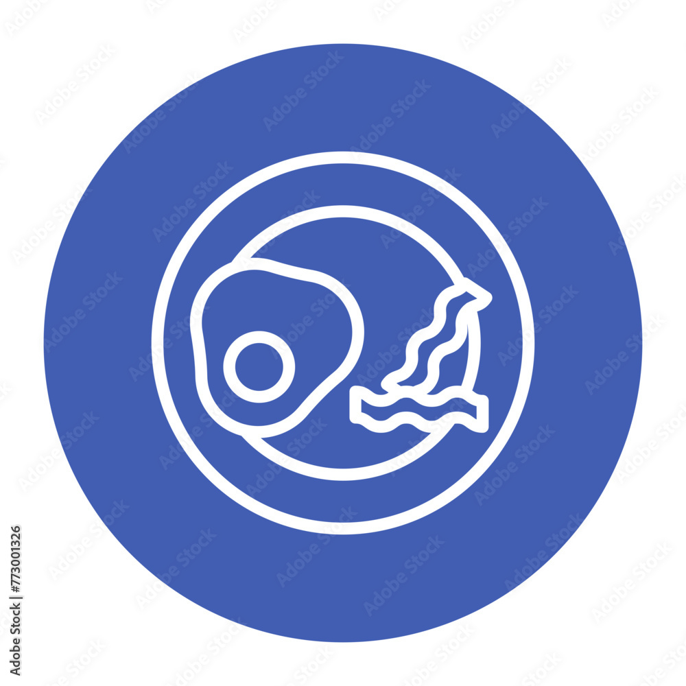 Breakfast Plate icon vector image. Can be used for Brunch. Breakfast Plate icon vector image. Can be used for Brunch.