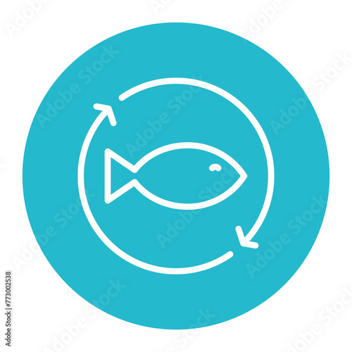 Sustainable Fishing icon vector image. Can be used for World Environment Day.