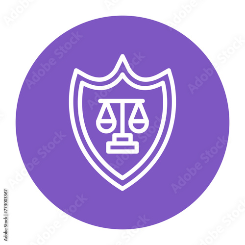 Legal Shield icon vector image. Can be used for Legal Services.