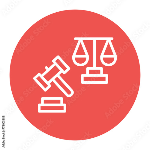 Litigation icon vector image. Can be used for Legal Services.
