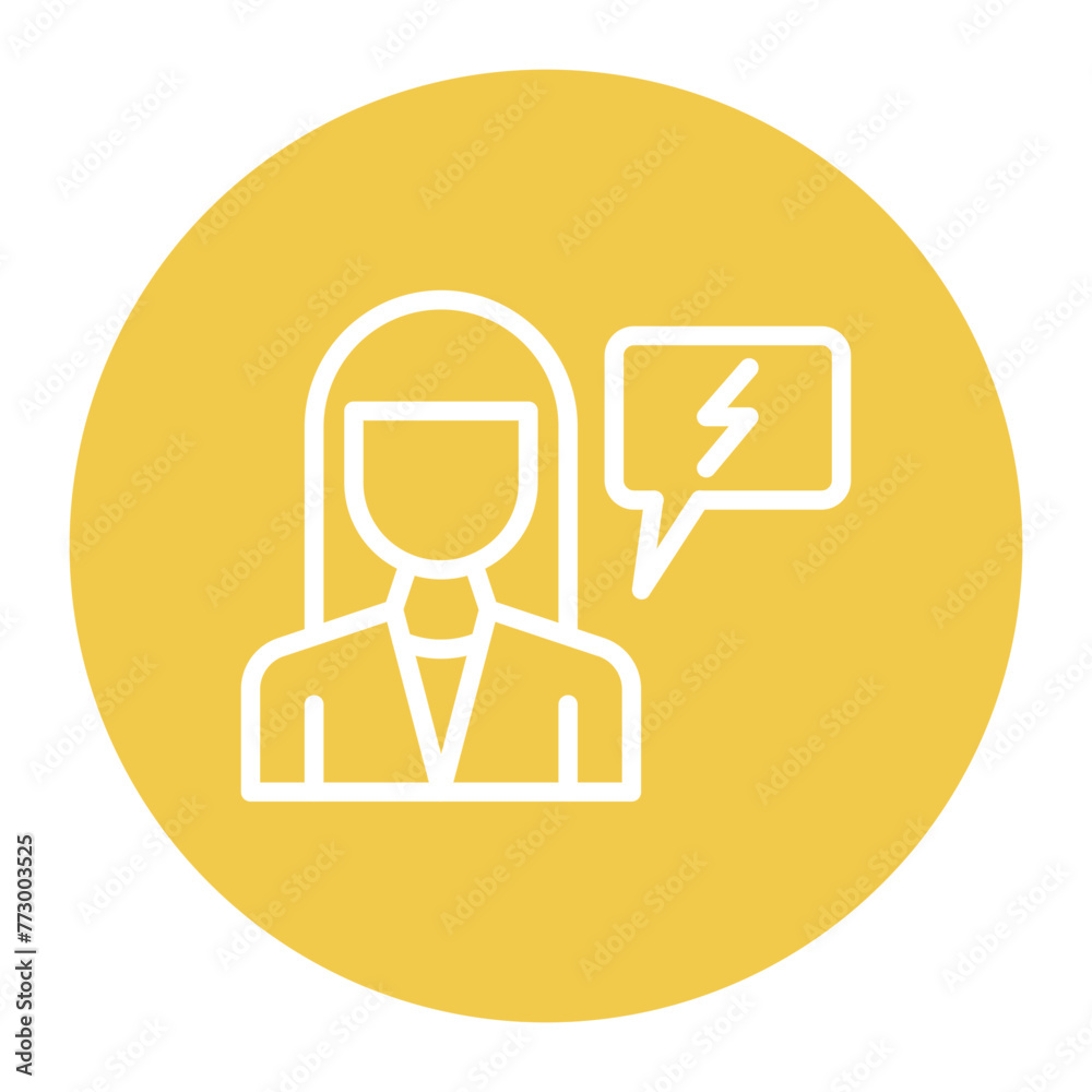 Activist Female icon vector image. Can be used for Protesting and Civil Disobedience. Activist Female icon vector image. Can be used for Protesting and Civil Disobedience.