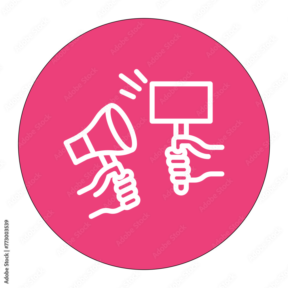 Against icon vector image. Can be used for Protesting and Civil Disobedience. Against icon vector image. Can be used for Protesting and Civil Disobedience.