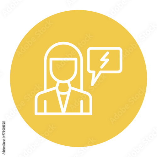 Activist Female icon vector image. Can be used for Protesting and Civil Disobedience.