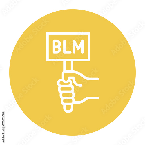 Black Lives Matter icon vector image. Can be used for Protesting and Civil Disobedience.