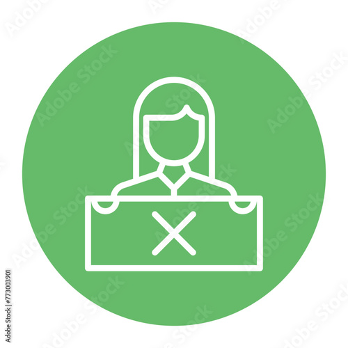 Protester Female icon vector image. Can be used for Protesting and Civil Disobedience.