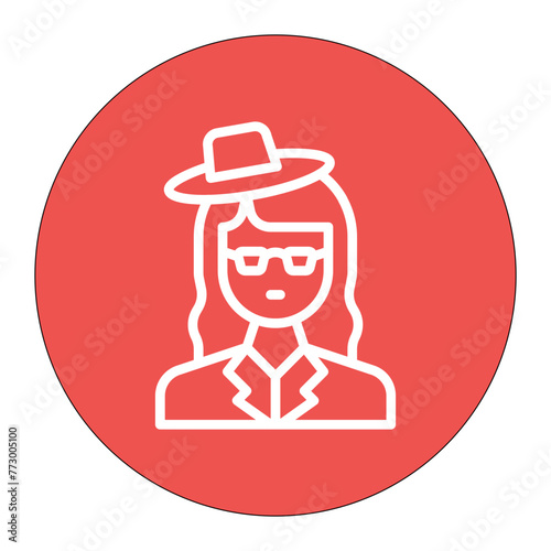 Actress icon vector image. Can be used for Filmmaking.