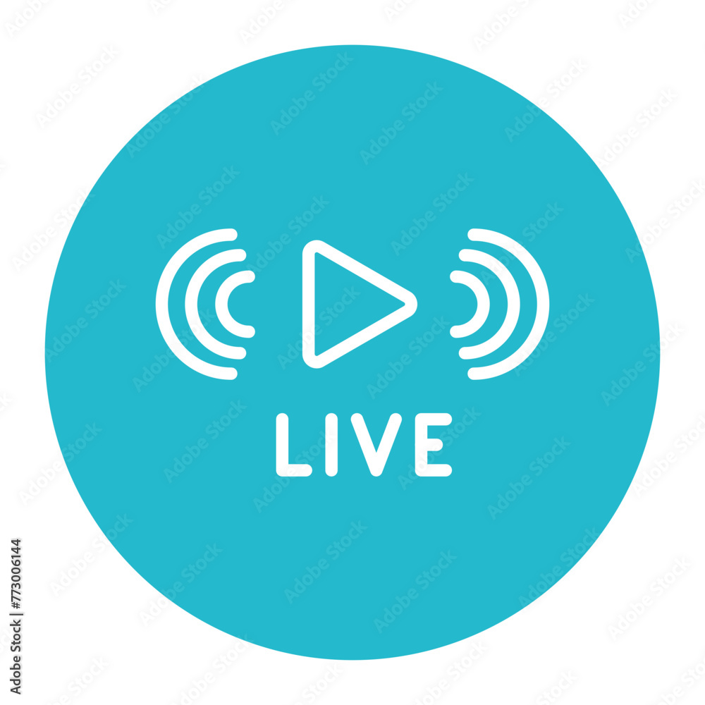Live Stream icon vector image. Can be used for Award Events. Live Stream icon vector image. Can be used for Award Events.