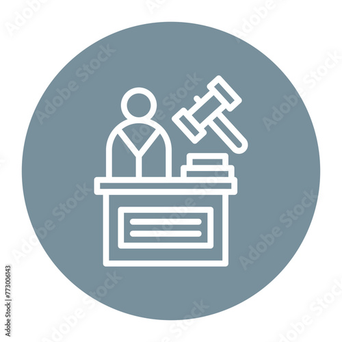 Judge Male icon vector image. Can be used for Award Events.