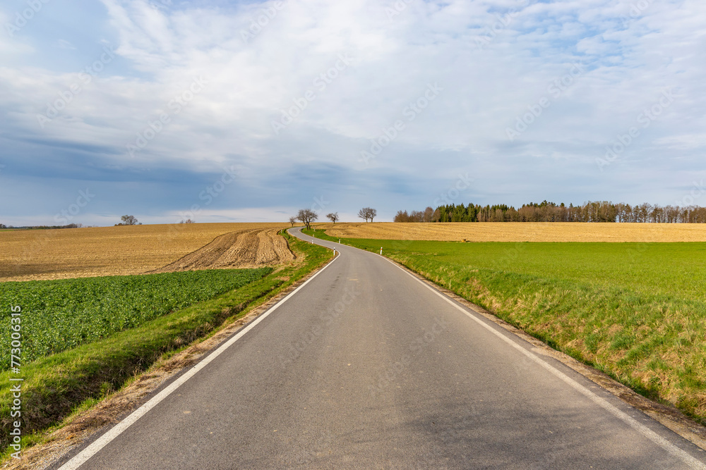Rural road in czech countryside