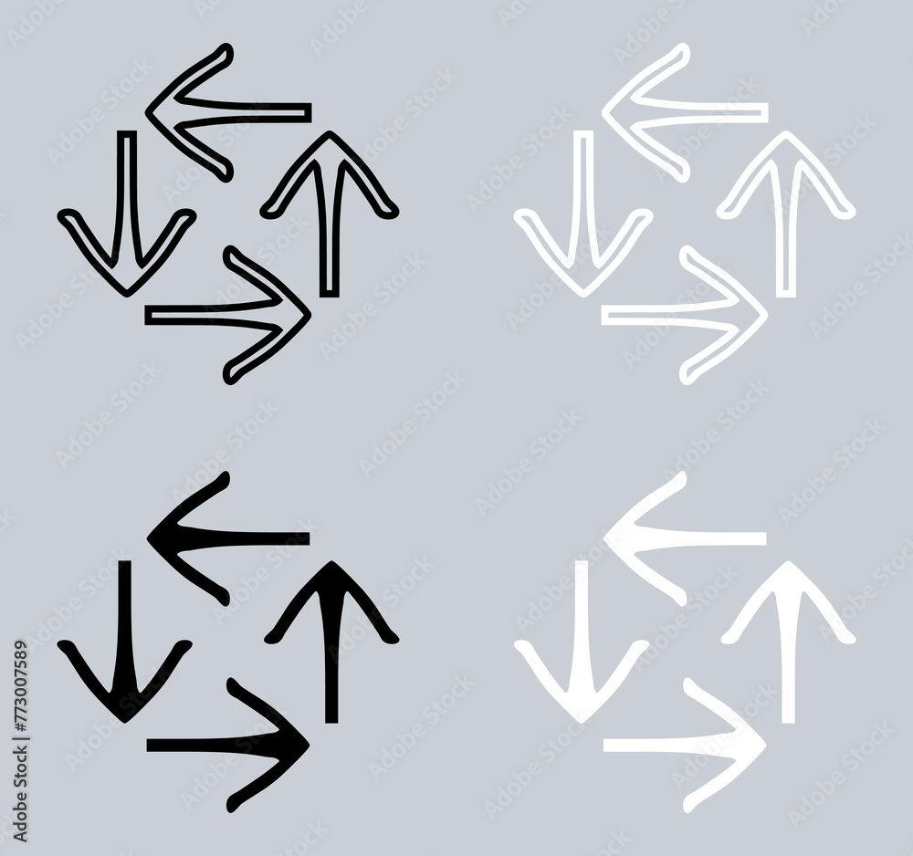 Set of Repeat arrow icon. Recycle icon sign symbol in trendy flat style. Rotation vector icon illustration isolated on gray background Set of Repeat arrow icon. Recycle icon sign symbol in trendy flat style. Rotation vector icon illustration isolated on gray background