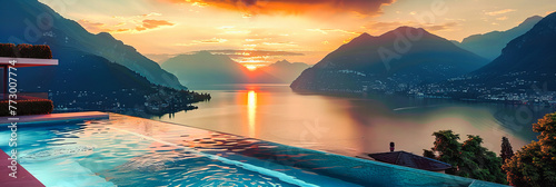 Tranquil Montenegro Sunset: A Breathtaking Seascape with Calm Waters and Vibrant Skies, Capturing the Essence of Summer Evenings