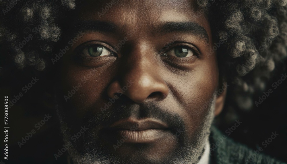professional portrait of a elderly black man, close-up on black background professional portrait of a elderly black man, close-up on black background