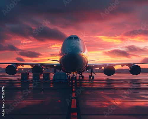 Sunrise Splendor A Majestic Cargo Plane Takes Flight Embodying the Essence of Global Trade and Freight s Evolving Landscape