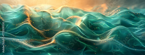 Glowing Waves of Light A Spectacular Oceanic Experience Generative AI