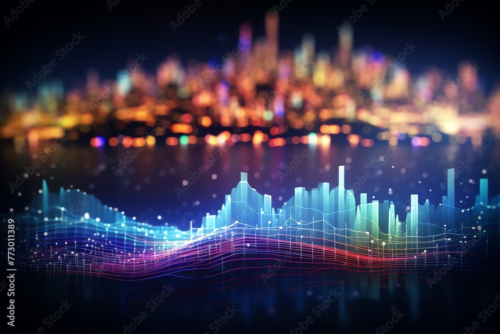 a cityscape with lights