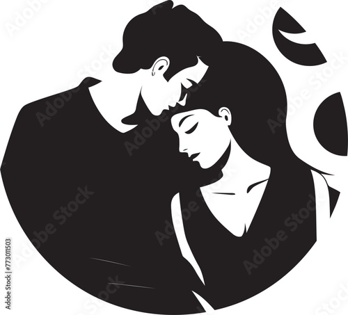 Passion Palette Bed Logo Graphics Intimacy Icons Couple Vector Design