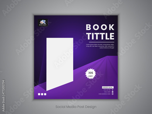 Social media post design for book