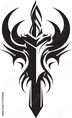 Behemoths Bane Battle Axe Logo Symbol Warlocks Wrath Fantasy Axe Emblem Design