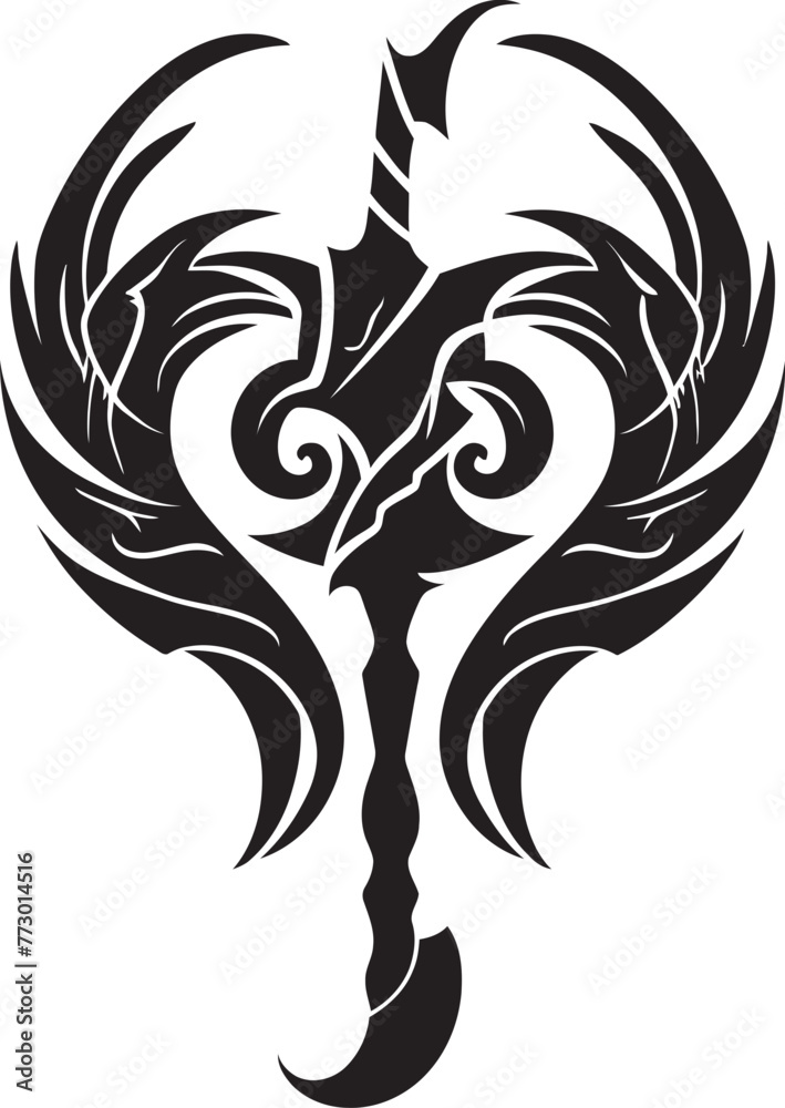 Elemental Exterminator Axe Vector Graphics Titans Thunderclap Battle Axe Emblem Icon Elemental Exterminator Axe Vector Graphics Titans Thunderclap Battle Axe Emblem Icon