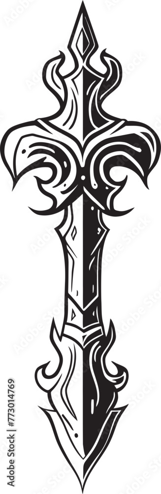 Shadow Slayer Weapon Sword Emblem Blade of Legends Fantasy Sword Logo