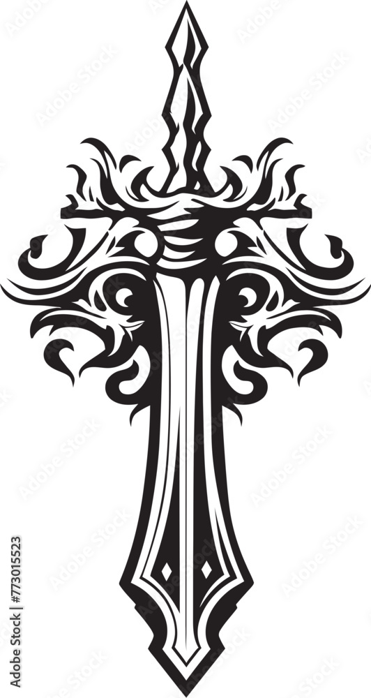 Guardians Guardian Fantasy Sword Graphic Paladins Parry Sword Emblem Vector Guardians Guardian Fantasy Sword Graphic Paladins Parry Sword Emblem Vector