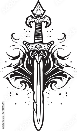 Dragons Destiny Weapon Sword Logo Elven Echelon Fantasy Sword Icon