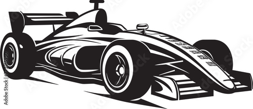 Circuit Crusader Formula One Vector Icon Grand Prix Glide F1 Emblem Design