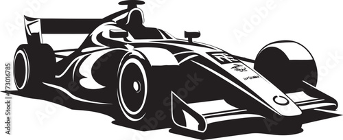 Adrenaline Acceleration Formula One Emblem Graphic Racecraft Racer F1 Vector Icon